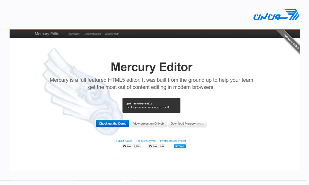 Mercury - ادیتور html - ادیتور متن WYSIWYG برای وب سایت